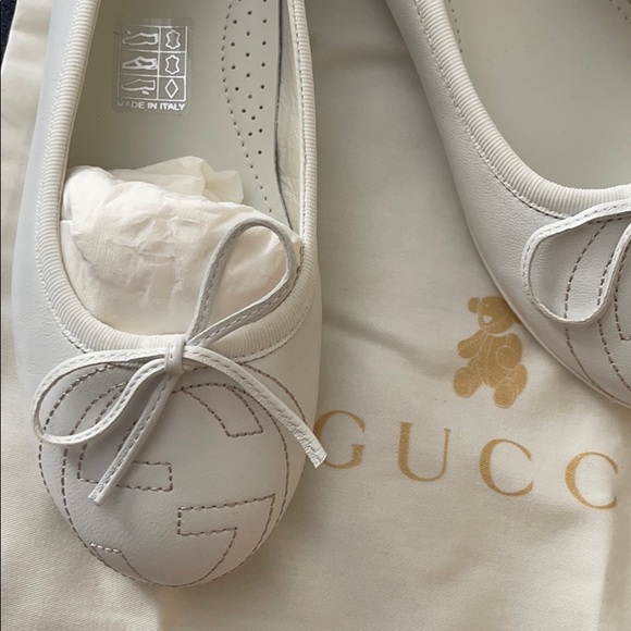 Gucci White Gomma Nappa Iris Sz 32 - Picture 2 of 14